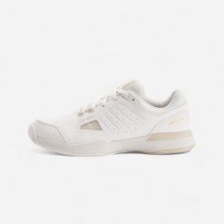 Buty tenisowe Artengo TS500 damskie na mączkę. Białe obuwie sportowe damskie ARTENGO, bez wzorów, z kauczuku, do biegania. Za 199.99 zł.