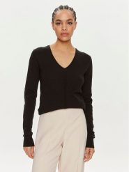 Calvin Klein Sweter K20K207569 Czarny Regular Fit. Czarne swetry damskie Calvin Klein, xs, bez wzorów, z bawełny, bez kołnierzyka, bez ramiączek, bez kaptura. Za 389.99 zł.