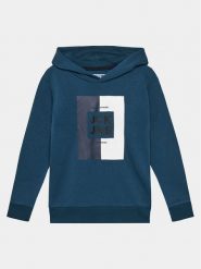 Jack & Jones Junior Bluza 12237105 Niebieski Regular Fit. Niebieskie bluzy dla chłopców Jack & Jones Junior, bez wzorów, z bawełny, bez ramiączek, bez kaptura. Za 89.99 zł.