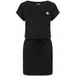 Klasyczna krótka sukienka damska Loap Bluda S z lekkiego materiału. Fioletowe sukienki damskie ZONE PERFECT, na lato, s, bez wzorów, klasyczne, bez kołnierzyka, bez ramiączek, mini, sportowe. Za 138.99 zł.