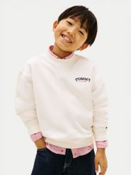 Tommy Hilfiger Bluza KB0KB10255 Écru Regular Fit. Białe bluzy dla chłopców Tommy Hilfiger, bez wzorów, z bawełny, bez ramiączek, bez kaptura. Za 249.99 zł.