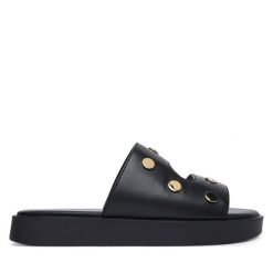 Klapki Inuikii. Czarne klapki damskie Inuikii, bez wzorów, bez obcasa. Za 979.99 zł.