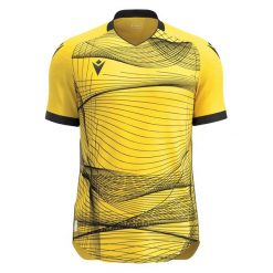 Koszulka Macron Wyvern Eco. Czarne koszulki sportowe męskie Macron, bez wzorów, z tkaniny, bez kołnierzyka, bez ramiączek, do piłki nożnej. Za 266.50 zł.