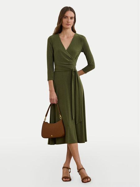 LAUREN RALPH LAUREN Sukienka codzienna 250769904042 Khaki Regular Fit. Brązowe sukienki damskie Lauren Ralph Lauren, na co dzień, bez wzorów, z syntetyku, bez kołnierzyka, bez ramiączek, proste. Za 489.99 zł.