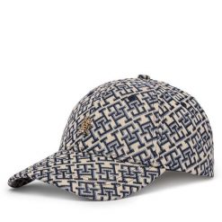 Czapka z daszkiem Tommy Hilfiger. Niebieskie czapki i kapelusze damskie Tommy Hilfiger, bez wzorów. Za 249.99 zł.