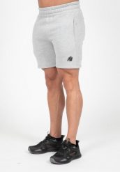 Leon Sweat Szorty - Szary. Szare krótkie spodenki sportowe męskie GORILLA WEAR, l, bez wzorów, z bawełny, na fitness i siłownię. Za 193.00 zł.