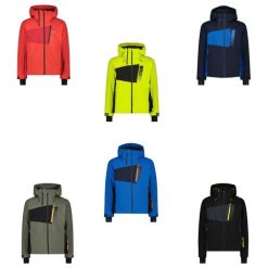 Kurtka narciarska z kapturem CMP. Czerwone kurtki sportowe męskie CMP, na zimę, m, bez wzorów, narciarskie. Za 779.00 zł.