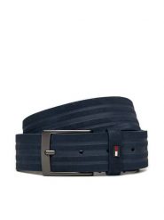 Tommy Hilfiger Pasek Męski AM0AM12820 Granatowy. Niebieskie paski damskie Tommy Hilfiger, bez wzorów, ze skóry. Za 139.99 zł.