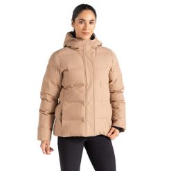 Damska Kurtka Ocieplana Entrusted Padded Jacket. Brązowe kurtki damskie Dare 2b, s, bez wzorów, z lycry, z kapturem. Za 231.99 zł.