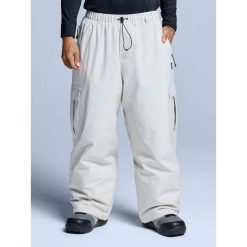 Spodnie narciarskie - Unisex - Szeroki krój - Park - Stone. Brązowe spodnie materiałowe damskie POEDERBAAS, bez wzorów, z poliesteru, narciarskie. Za 698.52 zł.