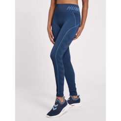 Damskie legginsy mid-rise Hummel TE Christel. Niebieskie legginsy damskie Hummel, xs, bez wzorów, z dzianiny. Za 153.00 zł.