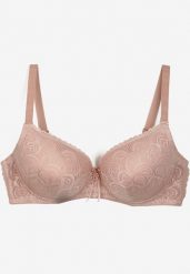 Różowy Biustonosz Koronowy Full Cup z Ozdobą między Miseczkami Danesea. Czerwone biustonosze Born2be, z aplikacjami, z koronki. Za 39.99 zł.