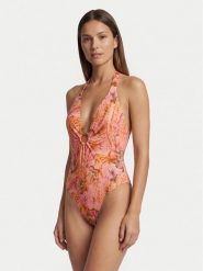 Guess Strój kąpielowy E6GJ39 MC04R Różowy. Czerwone kostiumy jednoczęściowe damskie Guess, xs, z aplikacjami, z syntetyku. Za 499.99 zł.