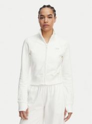 Tommy Jeans Bluza Metallic Logo DW0DW22580 Biały Slim Fit. Białe bluzy damskie Tommy Jeans, m, bez wzorów, z bawełny, bez kaptura. Za 489.99 zł.