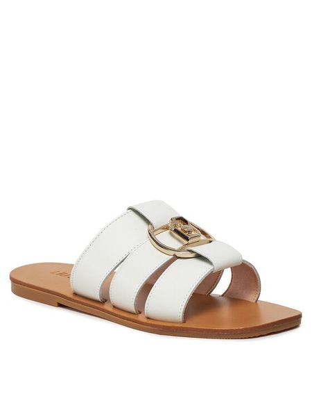 Liu Jo Klapki Saba 08 SA4119 P0102 Biały. Białe klapki damskie Liu Jo, bez wzorów, ze skóry, bez obcasa. Za 749.99 zł.