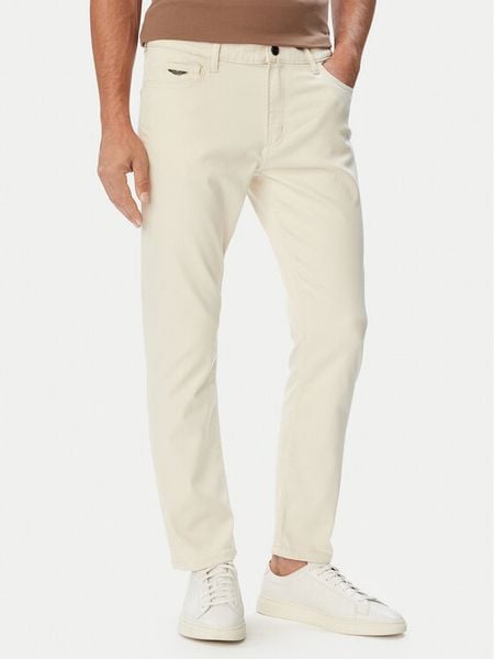 BOSS Jeansy H-DELAWARE_AM 50556583 Kremowy Slim Fit. Białe jeansy męskie Boss. Za 999.99 zł.