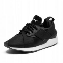 Buty treningowe damskie Puma Muse Satin ll Wn's Black 368427 02. Czarne obuwie sportowe damskie Puma, bez wzorów. Za 219.00 zł.
