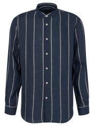 Bugatti Koszula 9550-78954C Granatowy Casual Fit. Niebieskie koszule męskie Bugatti, m, bez wzorów, ze lnu, casualowe, bez kołnierzyka, bez ramiączek. Za 479.99 zł.