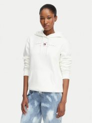 Tommy Jeans Bluza Tjw DW0DW23485 Biały Regular Fit. Białe bluzy damskie Tommy Jeans, s, bez wzorów, z bawełny, bez kaptura. Za 409.99 zł.