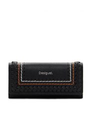 Desigual Portfel 25SAYP21 Czarny. Czarne portfele damskie Desigual, bez wzorów, ze skóry. Za 139.99 zł.