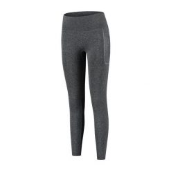 Spodnie do biegania damskie Rogelli Seamless. Szare spodnie sportowe damskie Rogelli, s, bez wzorów, prążkowane, do biegania. Za 99.00 zł.