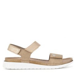 Sandały Inblu. Żółte sandały damskie Inblu, bez wzorów, bez obcasa, na płaskiej podeszwie, bez zapięcia. Za 129.99 zł.