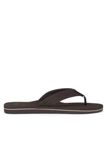 Quiksilver Japonki MOLOKAI LAYBACK TEXTURED AQYL101266 CVJ1 Brązowy. Brązowe klapki męskie Quiksilver, z syntetyku. Za 119.99 zł.