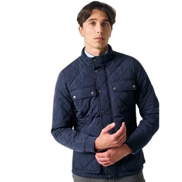 Kurtka jeździecka PS of Sweden Nash. Niebieskie kurtki męskie PS OF SWEDEN, l, bez wzorów, z materiału, eleganckie, bez kaptura. Za 1,288.45 zł.