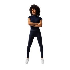 Damskie legginsy jeździeckie z pełną przyczepnością Horze Maia. Niebieskie legginsy damskie HORZE, m, bez wzorów, z materiału. Za 211.50 zł.