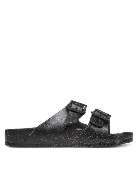 ONLY Shoes Klapki 15316873 Czarny. Czarne klapki damskie ONLY Shoes, bez wzorów, ze skóry, bez obcasa. Za 49.99 zł.