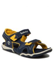 Timberland Sandały Adventure Seeker 2 Strap TB02494A4841 Granatowy. Niebieskie sandały chłopięce Timberland, ze skóry, bez zapięcia. Za 189.99 zł.