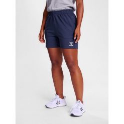 Szorty damskie Hummel Go 2.0. Niebieskie szorty sportowe damskie Hummel, bez wzorów, z materiału, sportowe, do piłki nożnej. Za 163.50 zł.