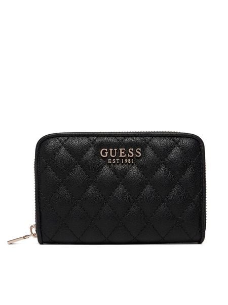Guess Portfel Atabey Slg SWQG98 94140 Czarny. Czarne portfele damskie Guess, z aplikacjami, ze skóry. Za 269.99 zł.