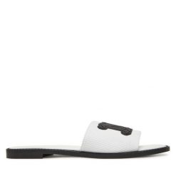 Klapki Max Mara Beachwear. Białe klapki damskie Max Mara Beachwear, bez wzorów, bez obcasa. Za 579.99 zł.