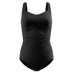 Damski kostium kąpielowy 1-częściowy Speedo Shirred. Czarne kostiumy jednoczęściowe damskie Speedo, bez wzorów, z poliesteru, klasyczne, moda ciążowa, na fitness i siłownię. Za 330.00 zł.