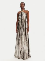 Elisabetta Franchi Sukienka letnia ABR4752E2 E84 Czarny Regular Fit. Czarne sukienki damskie Elisabetta Franchi, na lato, bez wzorów, z syntetyku, bez kołnierzyka, bez ramiączek. Za 1,699.00 zł.