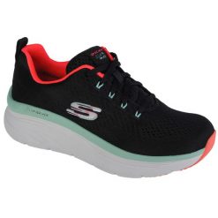 Buty sportowe Sneakersy damskie, Skechers D'Lux Walker - Fresh Finesse. Czarne obuwie sportowe damskie Skechers, bez wzorów, z materiału, trekkingowe. Za 359.99 zł.