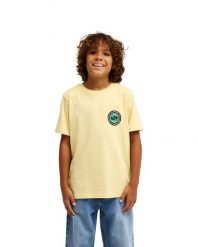 Koszulka z krótkim rękawem dla Chłopcy EV DUALITY Żółty. Żółte t-shirty dla chłopców Quiksilver, bez wzorów, z bawełny, bez ramiączek. Za 74.99 zł.