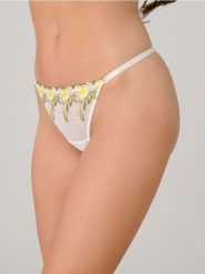 Majtki stringi z motywem cytryny - biały. Białe stringi damskie Sinsay, l, bez wzorów. Za 12.99 zł.