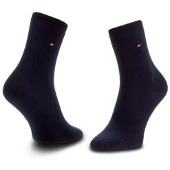 Skarpety długie Tommy Hilfiger. Niebieskie skarpety damskie Tommy Hilfiger, bez wzorów. Za 54.99 zł.