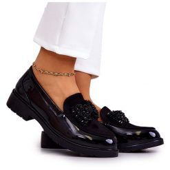 S.Barski Eleganckie Lakierowane Mokasyny Loafery Czarne Belize. Czarne mokasyny damskie z lakierowanej skóry, eleganckie. Za 221.62 zł.