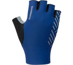 Rękawiczki kolarskie ADVANCED, granatowe. Niebieskie rękawiczki męskie Shimano, na lato, bez wzorów, z elastanu. Za 148.85 zł.