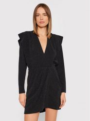 IRO Sukienka koktajlowa Nahilda AP545 Czarny Regular Fit. Czarne sukienki damskie IRO, bez wzorów, z syntetyku, wizytowe, bez kołnierzyka, bez ramiączek. Za 1,529.00 zł.