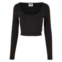 Damska koszulka crop top z długim rękawem Urban Classics Organic. Czarne t-shirty damskie Urban Classics, m, bez wzorów, z bawełny, bez kołnierzyka. Za 127.00 zł.