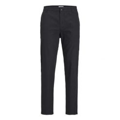 Spodnie Jack & Jones Stace Chino czarne. Czarne spodnie sportowe męskie Jack&Jones, bez wzorów. Za 253.76 zł.