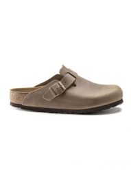 Sandały Boston Olejowana Skóra Rozmiar 45 - 0960811 Brązowy. Brązowe klapki męskie Birkenstock, z materiału, bez zapięcia. Za 563.05 zł.