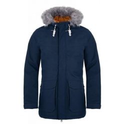 Męski płaszcz zimowy Loap Narvic Blue. Niebieskie kurtki męskie LOOP, na zimę, m, bez wzorów, z puchu, z kapturem. Za 343.99 zł.