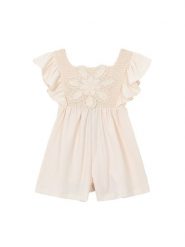 Mayoral Kombinezon 3888 Beżowy Regular Fit. Brązowe sukienki dla dziewczynek Mayoral, bez wzorów, z syntetyku, bez ramiączek. Za 168.99 zł.