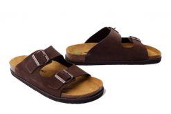 DR. BRINKMANN 600143-02 braun, klapki profilaktyczne męskie. Brązowe klapki męskie Dr. Brinkmann, ze skóry. Za 309.90 zł.