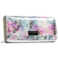 Duży portfel damski z systemem RFID odszyty z wielokolorowej skóry naturalnej i ekologicznej PTN PX20-1-NPK Peterson. Czerwone portfele damskie Peterson, bez wzorów, ze skóry. Za 124.99 zł.
